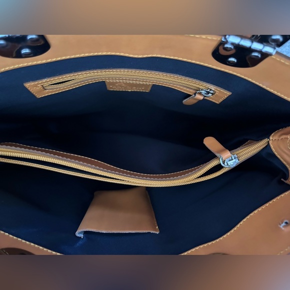 Nardelli Genuine Leather Made in Italy Orange Leather Top Handle Handbag - Picture 8 of 11